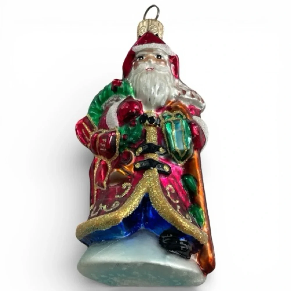Group of 5 glass Santa’s, vintage or older, Germany, W Germany, Radco